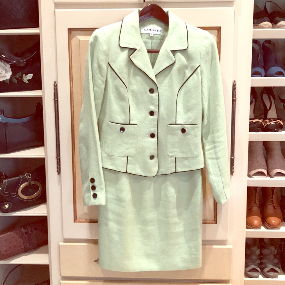 Vintage Kamisato Dress and Jacket Set, Linen